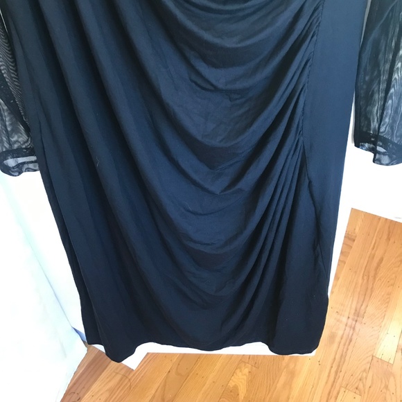 REBEL WILSON X ANGELS Surplice Wrap Mesh Sleeve Midi Dress Women’s Plus Size 3X - Picture 7 of 16